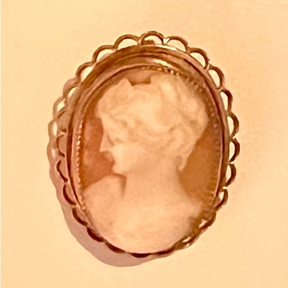 Elegant Vintage Cameo Brooch